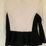 Bebe  Peplum Contrast Blouse | Y2K Office Chic Size S Photo 2