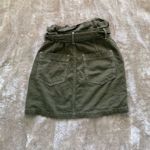 Free People Splendor In The Grass Army Green Tie Mini Skirt Photo 1