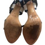 Versus Womens Sandal White Blue Leather Ankle Strap Buckle High Heel 10 Italy Photo 6