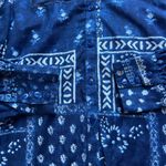 FRNCH Paris Floral Long Sleeves Cotton Button Front Shirt Size M Lace Accents Photo 6