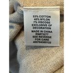 Elle Womens Sweater Sz XL Light Grey Beige Scallop Neckline Lace Cottagecore Photo 5