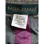 Harve Bernard Wool Pinstripe Fringe Blazer Jacket Size 12 Girl Boss Corpcore Green Photo 6