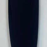 Misha Collection Ruched Back Midi Skirt Medium Slit Black Jersey Whimsigoth NWT Photo 0