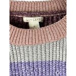Luv lane crochet Cropped Sweater Knit Pullover Gray Purple Pink Cozy Cute S Size undefined Photo 3