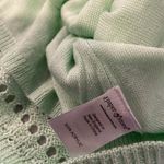 NWT Uncharted Threads Size L Mint Green Knit Crochet Lined Crop Tank Top Beachy Size L Photo 6