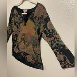 Susan Lawrence  Earthy Embellished Dahlia Top | Shirt Photo 1