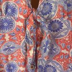 Maeve Anthropologie Halter Top Dress Coral Blue Floral Size Large Photo 3