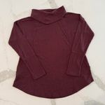Maurice's Maurice’s Ribbed Burgundy Cowl Neck Sweater Women’s Small A-Symmetrical Cozycore Photo 4