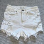 Eunina Lulu Womens Jean Shorts Cut Off Raw Hem Distressed High Rise White Xs Photo 0