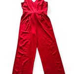 Laundry by Shelli Segal Wide Leg Belted Jumpsuit, Poppy Red, Size 16 New w/Tag Photo 2