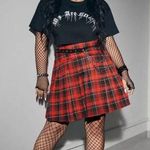SheIn Plaid Red Skirt Photo 0