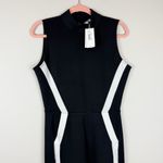 Spanx NWT AirEssentials Stripe Jumpsuit Black White Striped Wide Leg Size Medium Photo 3