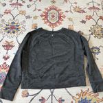 RBX Performance Long Sleeve Top Women Dark Grey Camo Stretch Cozy Crop Sweater Black Size M Photo 1