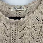 Love Shack Fancy Cream Ruffle Sweater in oatmeal wool size L Photo 5