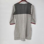 Soch Womens Dress M Black White Allover Print Round Neck 3/4 Sleeve Shift Tunic Size M Photo 2