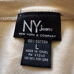 New York and Company Jeans Y2K Light Tan Long Sleeve Top Size L Photo 2