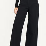 Old Navy High Rise Pixie Wide Leg Comfort Waist Stretch Pants Black Medium Work Photo 0