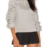 Endless Rose  Ruffled Heathered Gray Pullover Sweater Size XS Photo 0