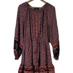 VICI  Extra Large Pink Floral Boho Tassel Long Sleeve Mini Dress Photo 0