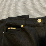 Women’s Vintage St. John Sport Black Denim 2 Piece Suit Jacket Trouser Pants 2 P Photo 8