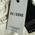 RE/DONE 70s Ultra High Rise Stove Pipe Jeans In Vintage White Size 30 NWT Photo 6