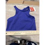 Hanes  Women’s Ribbed Cropped Seamless Bra Violet Size Small Photo 5