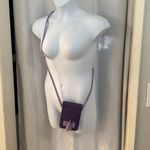 LAVENDER & PURPLE CROSSBODY PHONE/WALLET BAG. Photo 3