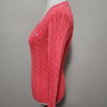 Old Navy  Y2K Pink Cable Detail Vneck Sweater Size Medium Photo 2