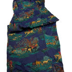 Dennis Goldsmith Vintage Dress Size 8 Horse Equestrian Print Sleeveless Rayon Blue Photo 0