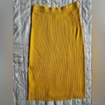 Mara Hoffman  Organic Cotton Stretchy Yellow Susan Rib Knit Pencil Midi Skirt -XL Photo 1