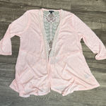 Torrid  Blush Cardigan with Intricate Lace Detail Photo 0