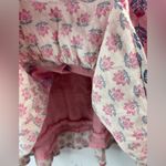 Old Navy  M Tall Cotton Tiered Puff Sleeve Mini Dress in Pink and Blue Photo 4