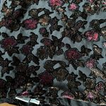 Newport News Easy Style Velvet Fabric Yard Lace Floral print sheer Embroidered shiny Sewing Supplies Shawl Shrug Photo 1