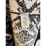 cupio Black White Diamond Print Open Front Cardigan Size Large Photo 4
