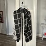 Cozy Viscose Black & Gray Large Plaid Scarf Photo 3