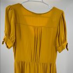 One Clothing Los Angeles mustard short sleeve button front shift dress casual M Photo 2