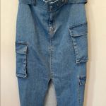 The Sang Women's Blue Denim Strapless maxi dress Photo 2