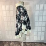 Talbots  Multicolor Plaid Lapel Collar Knit Poncho Sweater Size Small Photo 3