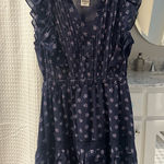 BB Dakota Brand New w Tags Steve Madden Navy Blue Floral Ruffle Dress Photo 0