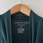 American Eagle  Outfitters Women's Emerald Green Mock Neck Ribbed Tank Top Photo 5