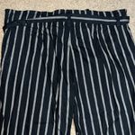 J. Jill Emilie‎ Linen Stretch Paperbag Cropped Wide Leg Pant Black Stripe 3X Photo 5
