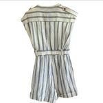 ZARA Women’s Striped Rustic Short Sleeve Romper Photo 10
