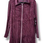 Catherines  women’s size 1X 18/20W full zip eggplant jacket pockets long sleeve Photo 0
