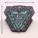 I love you 3000 Iron Man pin Silver Photo 2