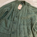 NYDJ sage green cable knit cardigan Photo 3