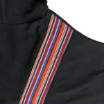 EXPRESS  Black Dress Rainbow Striped Short Sleeve Polo Style Size Medium VINTAGE Photo 5