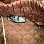 Jolie & Joy Faux Leather Shorts Hot Pants Padded Quilted Elastic Waist New Brown Size M Photo 4