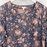 Garnet Hill  Bishop‎ Sleeve Silk Dress with Slip Floral Boho 3/4 Sleeves Size 10 Photo 3