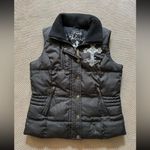 Cowgirl Women's Full Zip Black Western‎ Puffer Vest Embroidered Size Medium Photo 1
