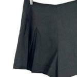 Vince High-Rise Pleat-Front Shorts in Black Size 12 Photo 2
